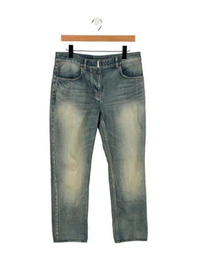 Pre-owned Givenchy Mid-rise Straight Leg Jeans In Blue