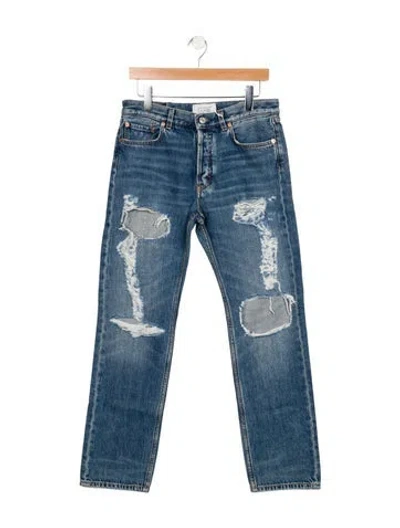 Pre-owned Givenchy Mid-rise Straight Leg Jeans In Blue