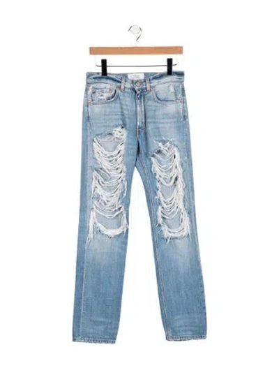 Pre-owned Givenchy Mid-rise Straight Leg Jeans In Blue