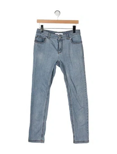 Pre-owned Givenchy Mid-rise Straight Leg Jeans In Blue