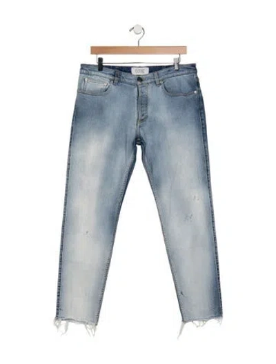Pre-owned Givenchy Mid-rise Straight Leg Jeans In Blue