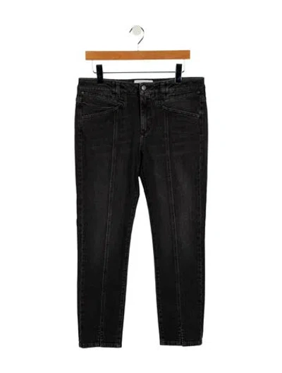 Pre-owned Givenchy Mid-rise Straight Leg Jeans In Gray