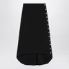 Givenchy Milan Stitch Midi Skirt With Gold Buttons In Black