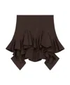 Givenchy Milano Ruffled High Waist Skirt In Black