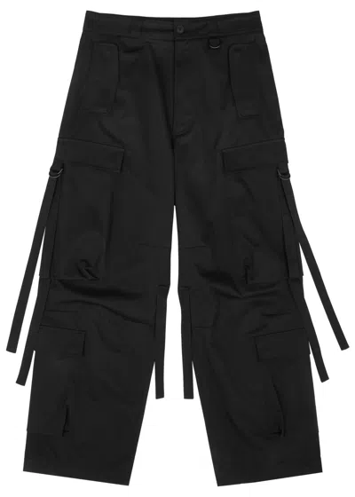 Givenchy Military Cotton Cargo Trousers In Black