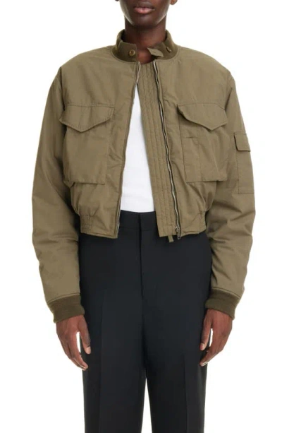 GIVENCHY MILITARY CROP BOMBER JACKET