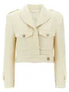 Givenchy Single-breasted Cropped Blazer In White