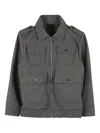 Givenchy Military-style Zip-up Jacket In Gray