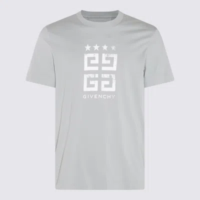 Givenchy 4g T-shirt In Cotton In Light Grey Melange
