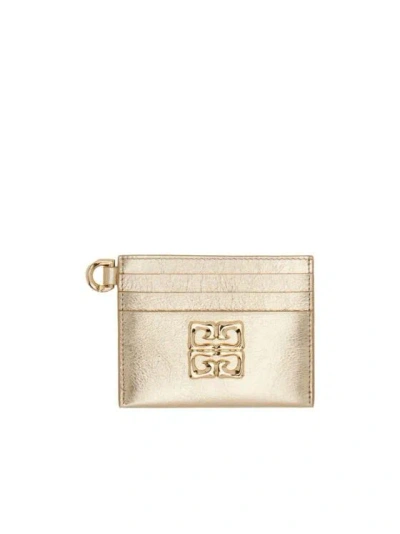 Givenchy Mini 4g Cardholder Wallet In Goldensand