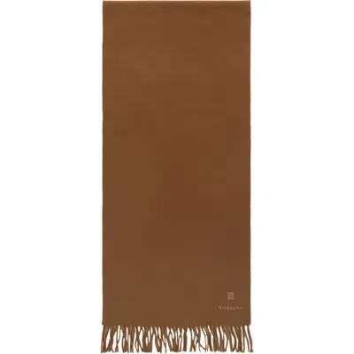 Givenchy Mini 4g Reversible Cashmere Scarf In Brown