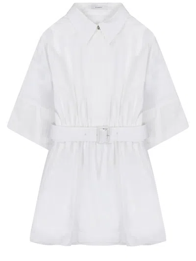 Givenchy Mini Chemisier Dress In White Poplin In Purple