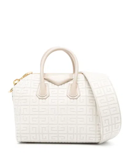 Givenchy Mini Antigona 4g Tote Bag In Neutrals