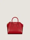 Givenchy Antigona Mini Top-handle Bag In Patent Leather In Red