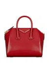 Givenchy Mini Leather Shoulder Bag With Structured Shape In Red