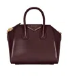 Givenchy Antigona Small Structured Handbag In Bordeaux Calfskin In Burgundy