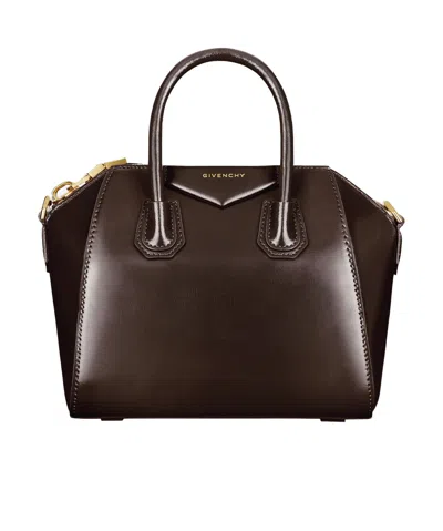 Givenchy Mini Antigona Bag In Box Leather In Black