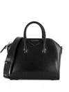 Givenchy Mini Antigona Box Two-way Leather Tote Bag In Black