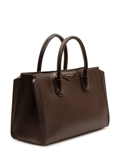 Givenchy Mini Antigona Catchall Handbag In Chocolate