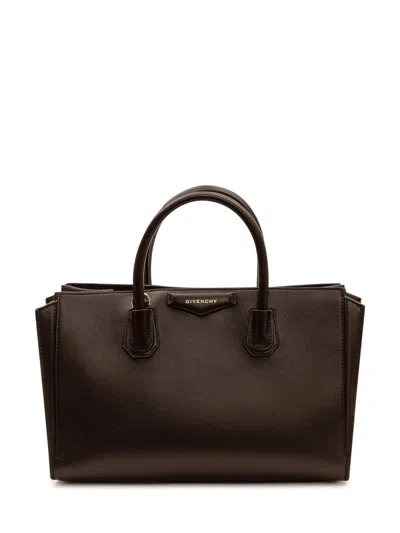Givenchy Mini Antigona Catchall Handbag In Brown