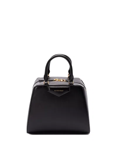 Givenchy Mini Antigona Cube Top Handle Bag In Black  