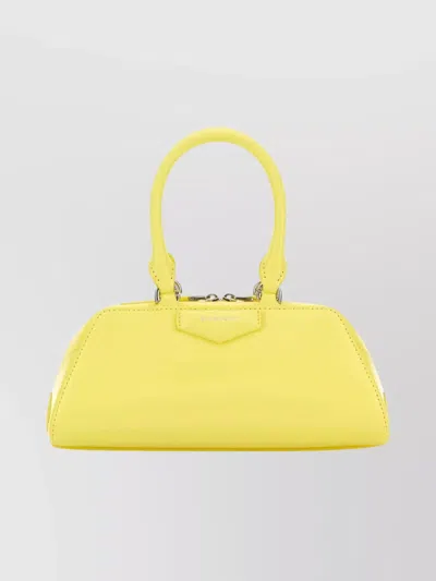 Givenchy Mini Antigona East-west Leather Handbag In Yellow