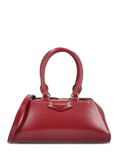 Givenchy Mini Antigona East-west Tote Bag In Red
