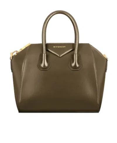 Givenchy Mini Antigona Handbag In Deep Khaki