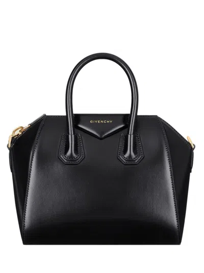 Givenchy Mini Antigona Handbag - Elegant Zip Closure With Gold Hardware In Nero