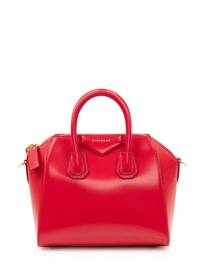 Givenchy Mini Antigona Handbag In Vermillon