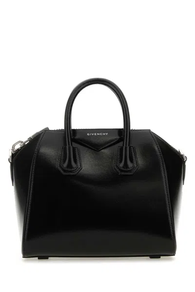 Givenchy Mini Antigona Leather Mini Handbag In Black