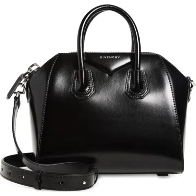 Givenchy Mini Antigona Leather Satchel In Black