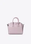 Givenchy Mini Antigona Leather Top Handle Bag In Purple