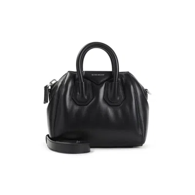 Givenchy Mini Antigona Leather Tote Bag In Black