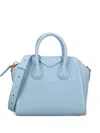 Givenchy Antigona Mini Top-handle Bag In Patent Leather In Blue