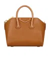 Givenchy Antigona Mini Top-handle Bag In Shiny Tumbled Leather In Brown
