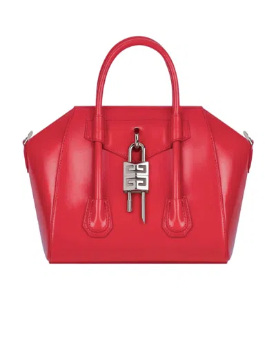 Givenchy Mini Antigona Lock Bag In Box Leather