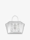 Givenchy Mini Antigona Lock Bag In Metallized Leather In Multicolor