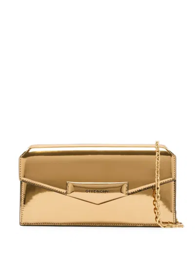 Givenchy Mini Antigona Metallic Leather Shoulder Bag In Pink