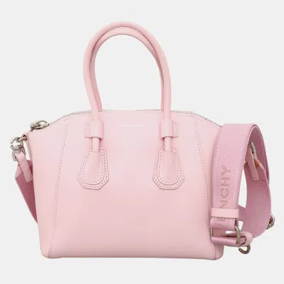Pre-owned Givenchy Mini Antigona Sport Bag In Pink