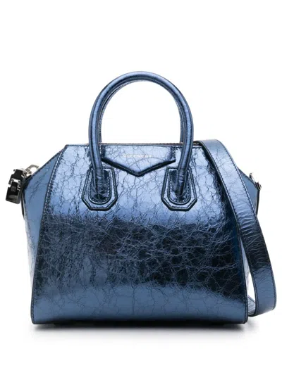 Givenchy Mini Antigona Tote Bag In 蓝色