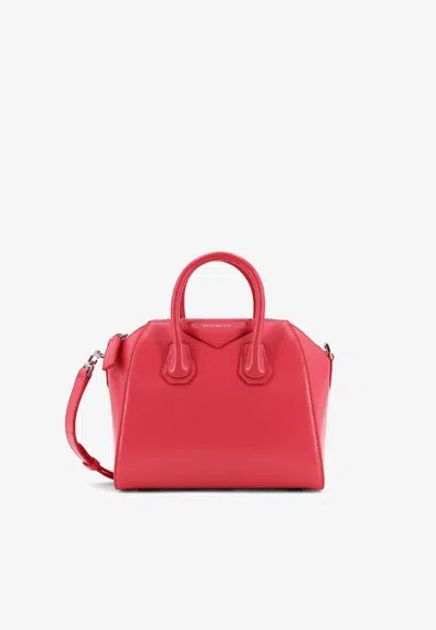 Givenchy Mini Antigona Tote Bag In Orange