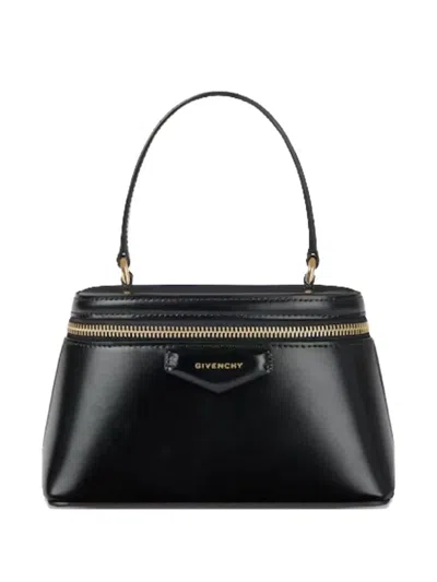Givenchy Vanity Antigona Leather Handbag With Lettering Logo On The Front In Black