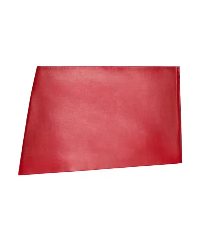 Givenchy Mini Asymmetric Skirt In Leather In Red