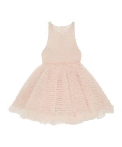 Givenchy Mini Babydoll Dress With Nylon Frills In Nude