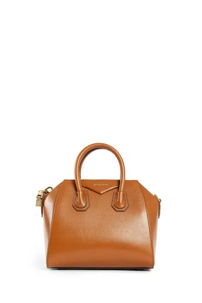 Givenchy Antigona Mini Leather Tote Bag In Brown
