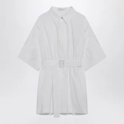 Givenchy Mini Chemisier Dress In White Poplin