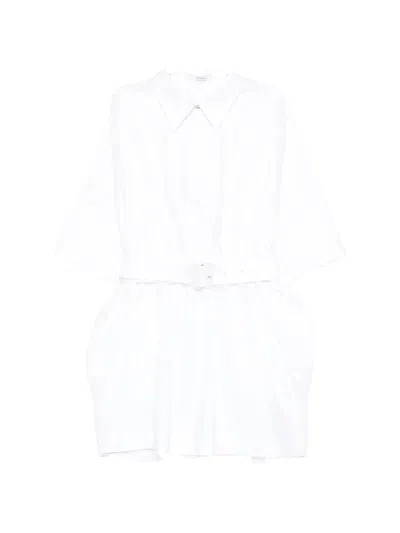 Givenchy Mini Chemisier Dress In White Poplin