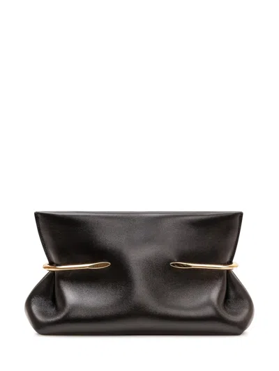Givenchy Mini Clutch With Metallic Detailing In Black