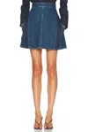 Givenchy Mini Cocoon Denim Skirt In Medium Blue
